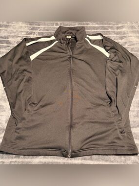 Men’s - Eastbay Large Black Full Zip Track Jacket Athletic Y2K Style